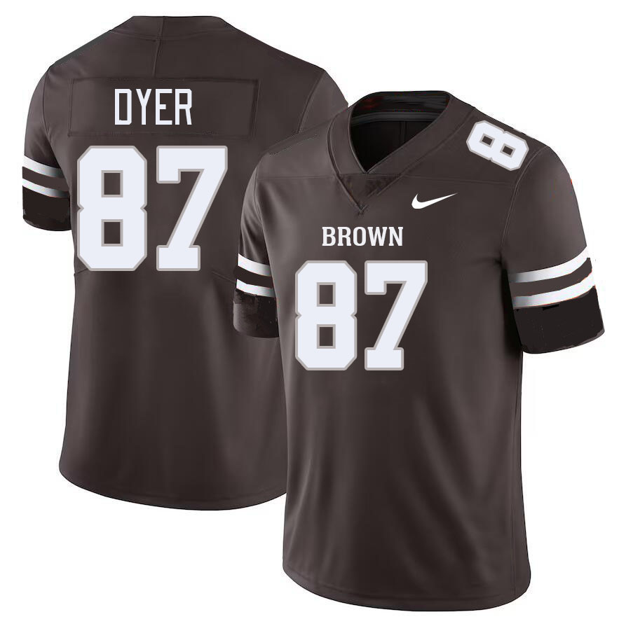 Men-Youth #87 Lydell Dyer Brown Bears College Football Jerseys Stitched Sale-Brown